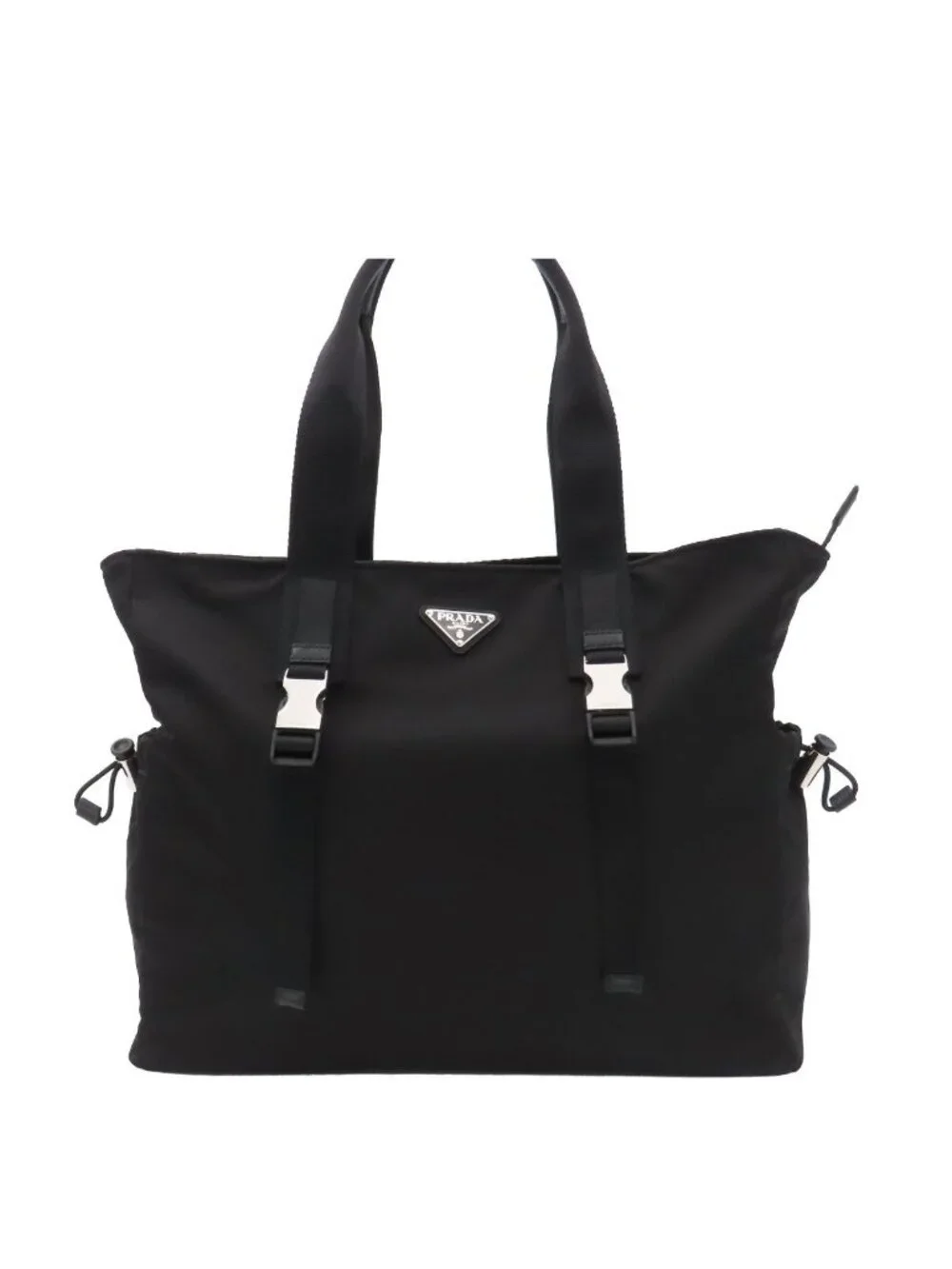 Prada Tote Tessuto Shoulder Bag Black Nero Nylon